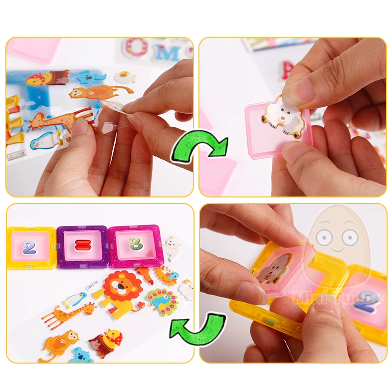 Мини Магнитные строительные блоки Minitudou, 275 шт., детские 3D модели DIY, строительные игрушки, дизайнерские Развивающие игрушки для детей
