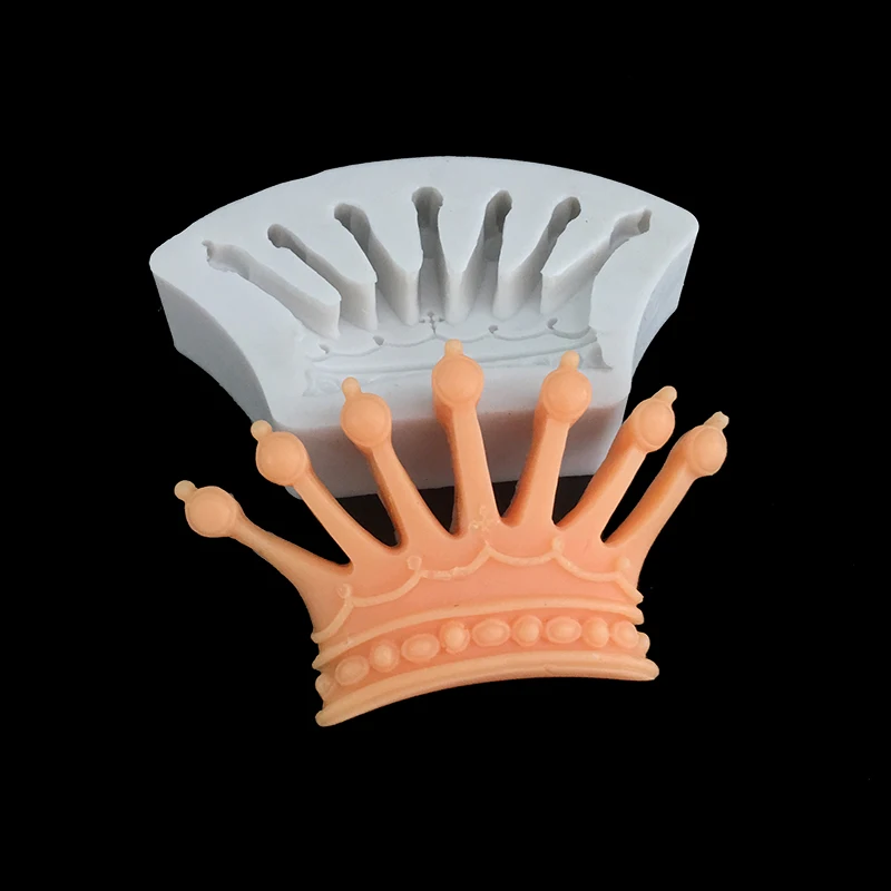 

minsunbak Crown silicone mold Cake fondant decoration Sugar craft tools Kitchen accessories