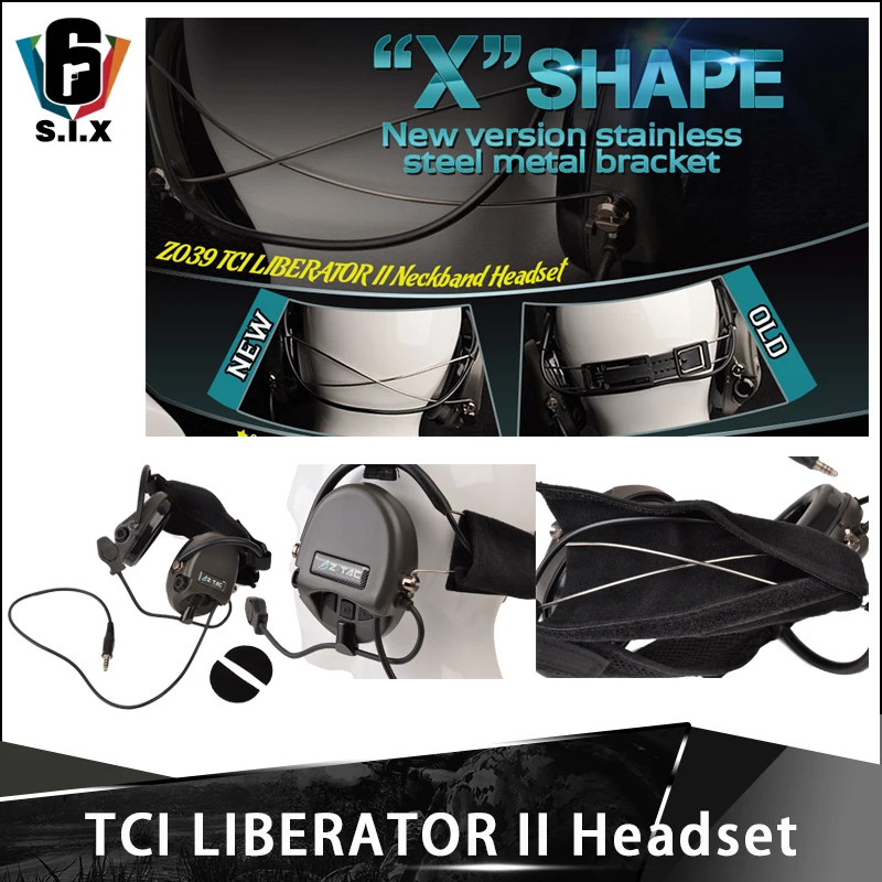 Z-Tactical Airsoft Element TCI LIBERATOR II Шейная гарнитура пилота военная авиация наушники