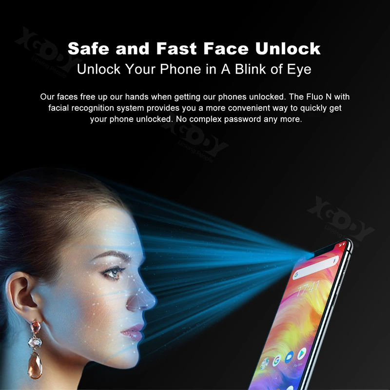 XGODY Fluo N 4G разблокировка смартфона 5,7 \