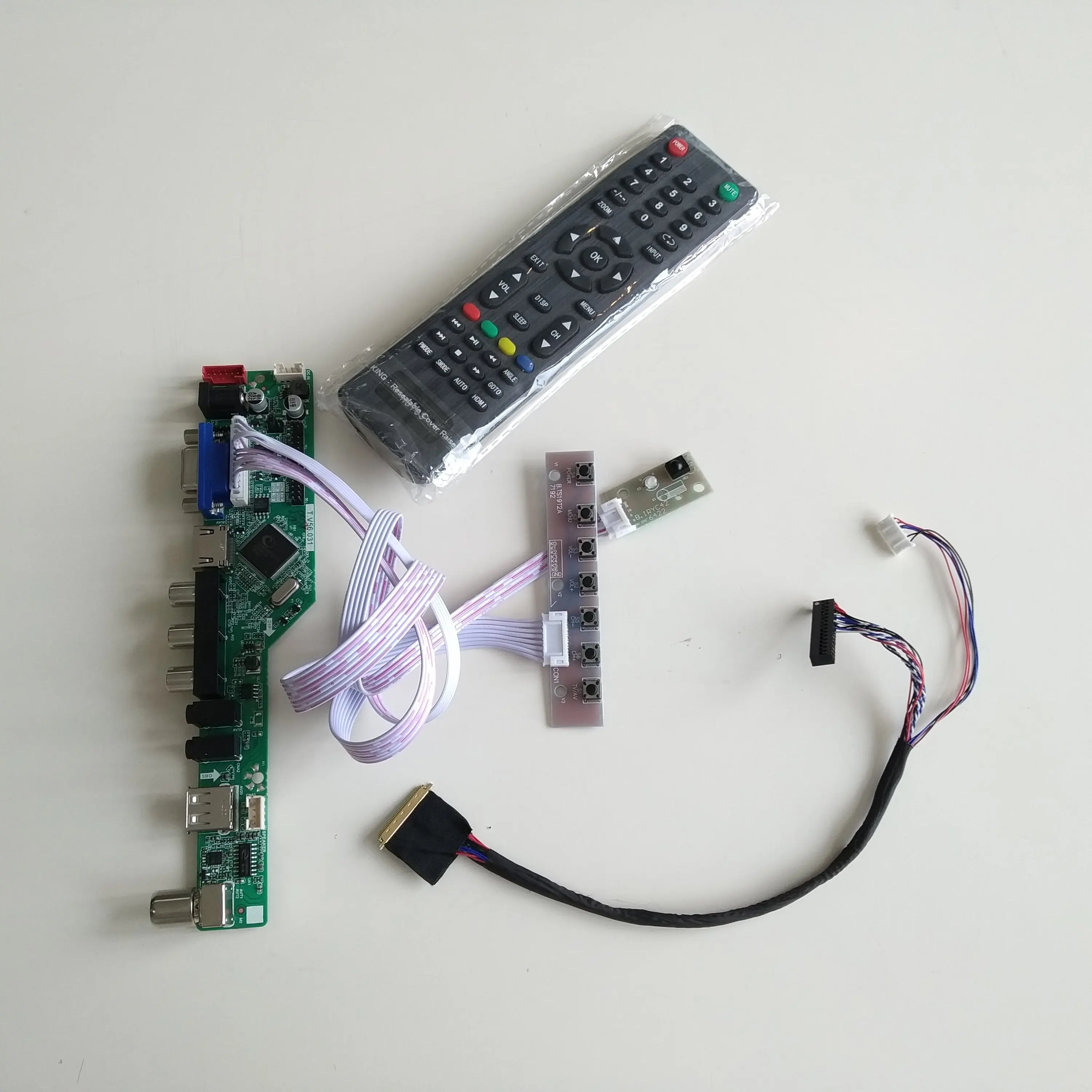 

For B116XW03 V2 11.6" 1366×768 card screen moniter TV LCD LED VGA AV USB LED HDMI driver Board DIY kit