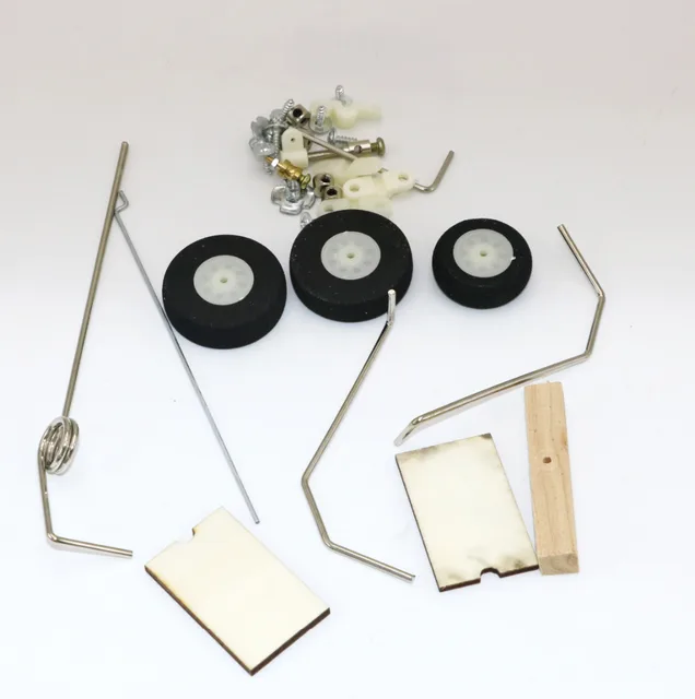 RC Chassis, DIY Metal Wood Rigid Wing Model Aeroplane Landing Gear Wheel Universal Set Of RC Accessories Power Tool Accessories Industrial Tools