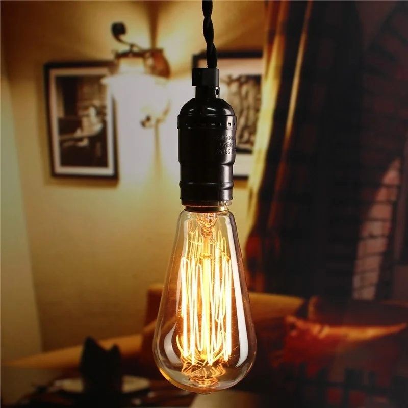 6 ПАК ST64 винтажная лампочка накаливания Эдисона E27 Dimable Filament Lighting 40W 60W Filament промышленный домашний Лофт Декор 110V 220V