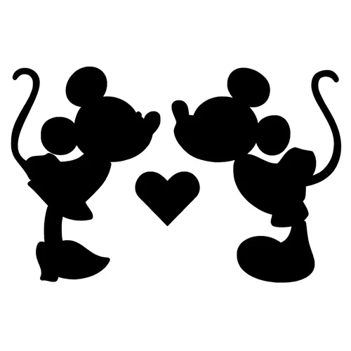 

Cartoon Mickey Minnie With Love Car Sticker Cute Trunk Decal Decor L086