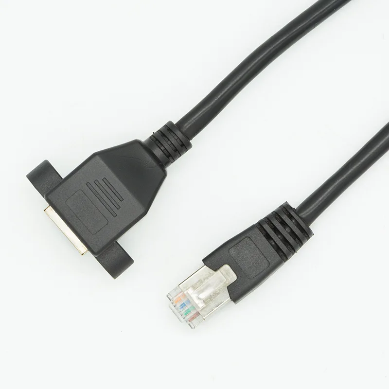Сетевой Удлинительный кабель RJ45 штекер к гнезду винт Панель Крепление Ethernet LAN для