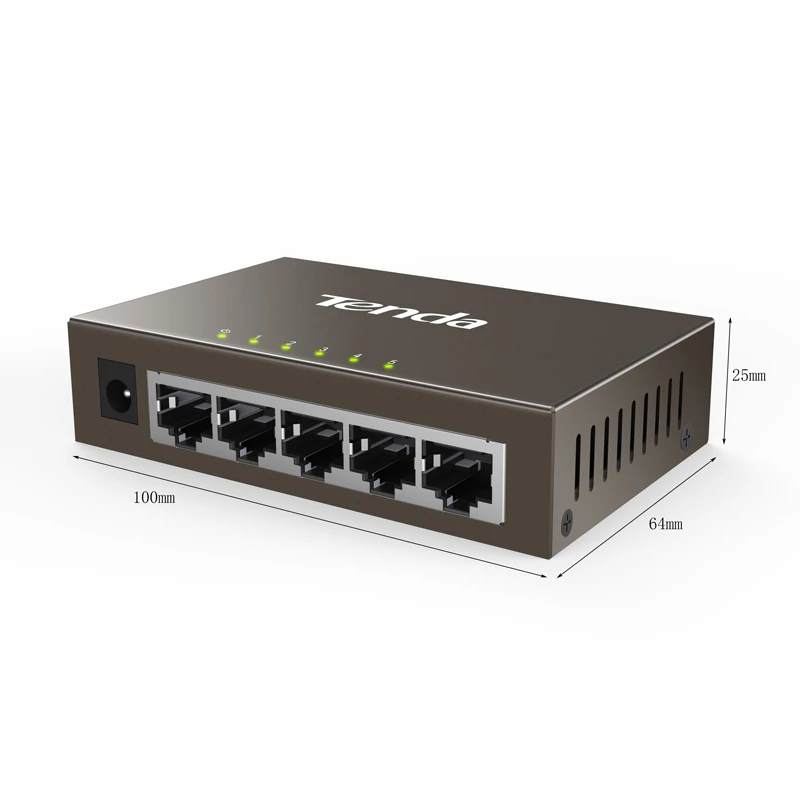 Tenda TEG1005D 5 Порты Gigabit Ethernet, 10/100/1000 Мбит коммутатор для интернет-сети, Auto MDI/MDIX