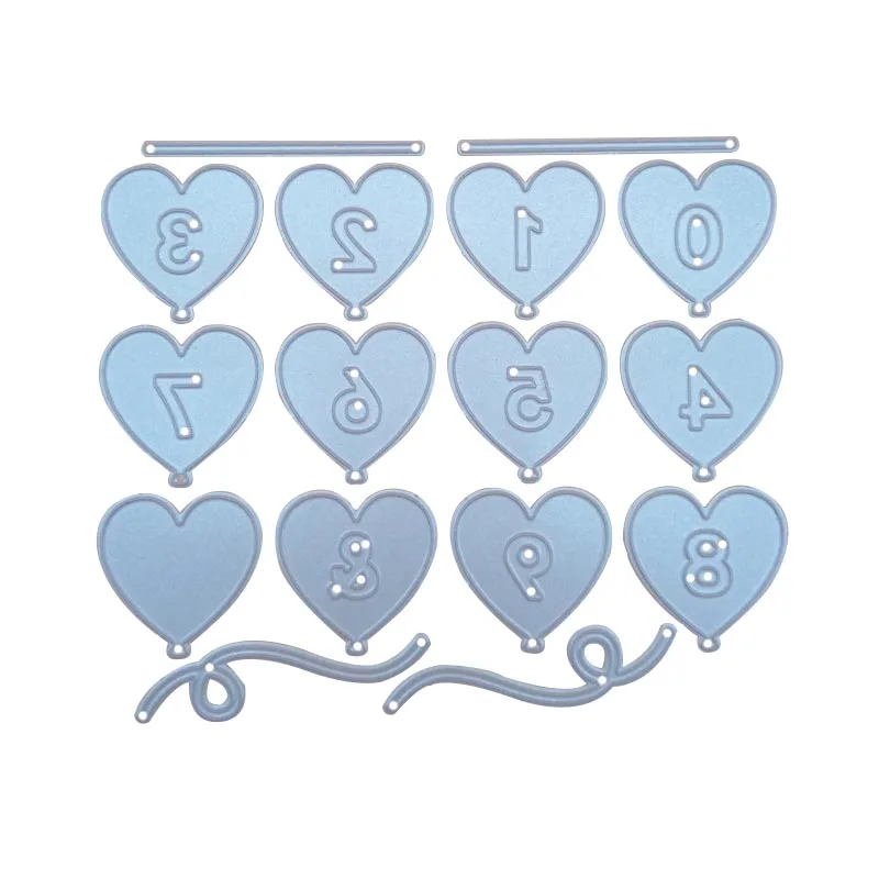 

Balloon Ballon Number Birthday 2018 new arrival Metal Cutting Dies Punch Stencil DIY Scrapbook Paper Photo Craft Template Dies