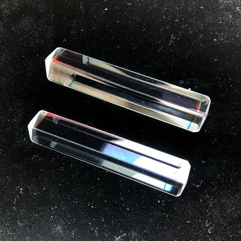 

Right angle reflection glass prism science optical experiment rainbow prism 14*14*87mm