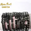 Natural Stone Black Hematite Cylinder Column Ball Square Rondelle Big Hole Black Beads For Jewelry Making Diy Bracelet 15''Inch ► Photo 3/6