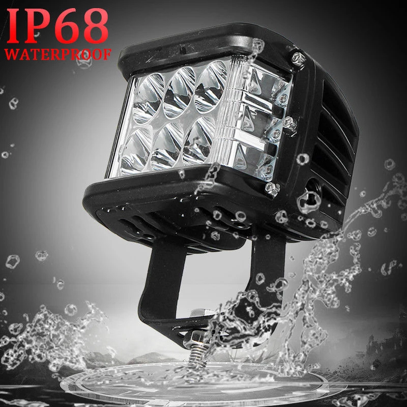 4 Inch 36W LED Side Shooter Work Light Combo Beam White+Amber Offroad Newest
