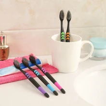 10 шт./лот Прямая поставка Зубная щётка Мягкая зубная щетка бамбуковый уголь щетка для выпрямления волос электрическая зубная щетка для ухода за зубами для поддержания гигиены зубов щетка