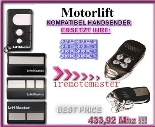 Motorlift 4335E (4335EML),4330E (4330EML),4333E (4333EML),4332E (EML) replacement remote control free shipping motorlift 4335e 4335eml 4330e 4330eml 4333e 4333eml 4332e eml replacement remote control free shipping