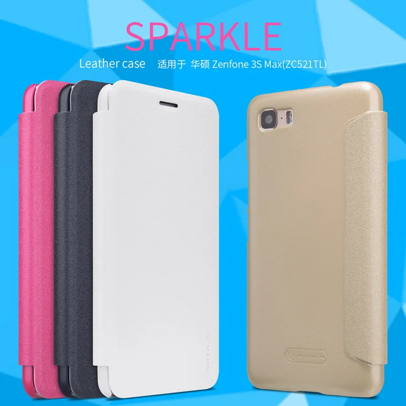 Чехол-книжка для ASUS Zenfone 3S Max(ZC521TL) кожаный чехол Max ZC521TL NILLKIN Sparkle series Модный |