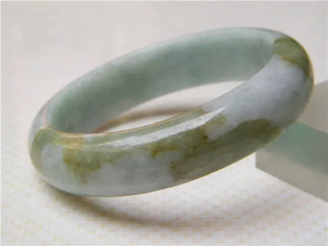 

Hot sell ->@@ NEW HUANG FEI COLOR 100% NATURAL GRADE A BEAUTIFUL JADEITE BRACELET 58.5MM NEW -Top quality free shipping