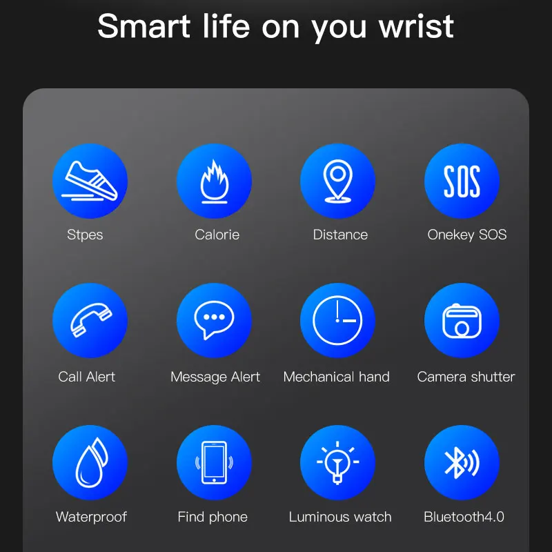Спорт BOAMIGO Bluetooth SmartWatch 5ATM кварцевые часы на открытом воздухе Шагомер Smartwatch для