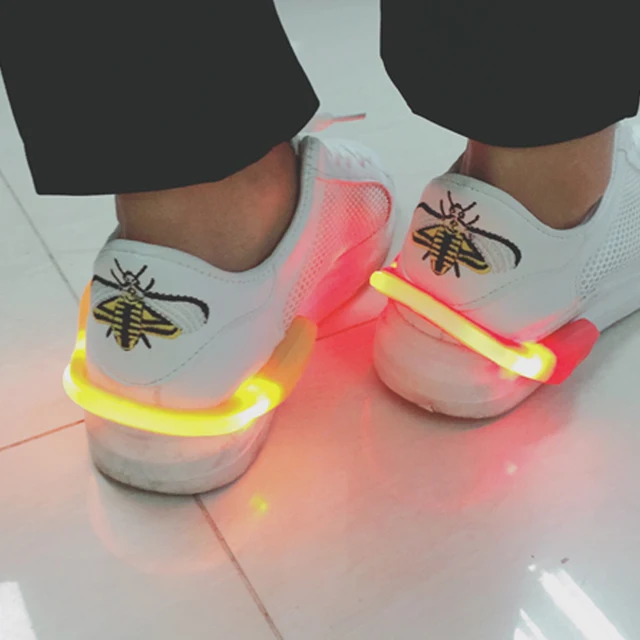 12pcs Luminous Shoes Clip Night Safety Shoe Light Safety Warning