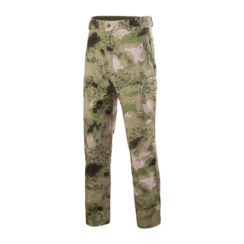 Военные тактические штаны TAD из кожи акулы, мягкая оболочка, мужские, 3XL, водонепроницаемые, дышащие, камуфляжные, армейские штаны для мужчин и женщин - Цвет: ATAC FG