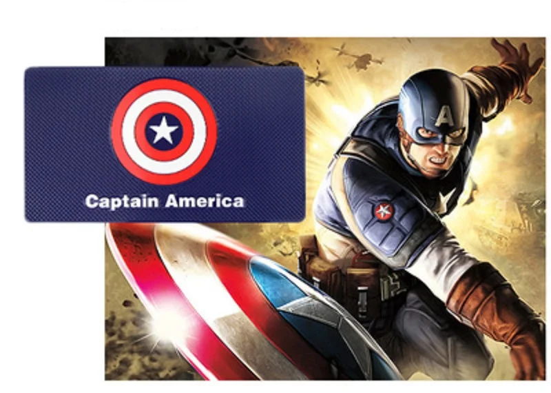 Автомобильный большой размер нескользящий коврик Марвел Мстители Железный человек Капитан Америка Спайдермен, Супермен, Бэтмен Трансформеры аксессуары - Название цвета: Captain American