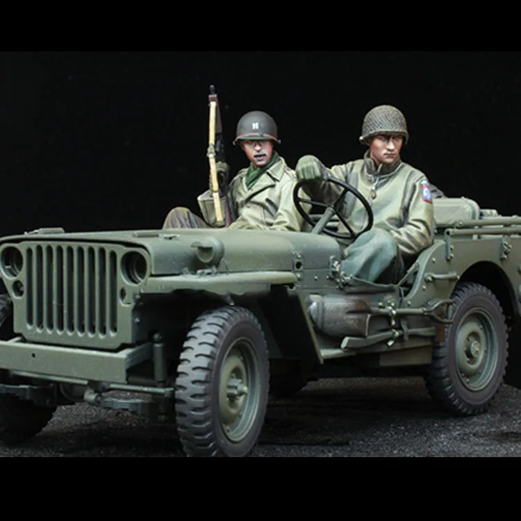 1/35 сборный Набор фигурок из смолы команда джипа США (джип в комплект не