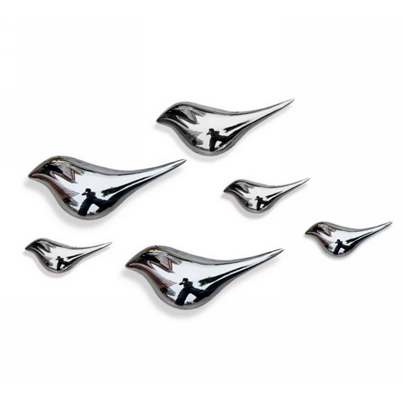 JX-LCLYL 3D Birds Shape Wall Hanging Resin Metal Plating Office Home Decorations S/L New