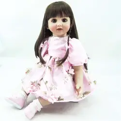 60 см Силиконовые Reborn Baby Doll игрушки как настоящая виниловая принцесса малыш bebe куклы reborn девочки Bonecas подарок на день рождения