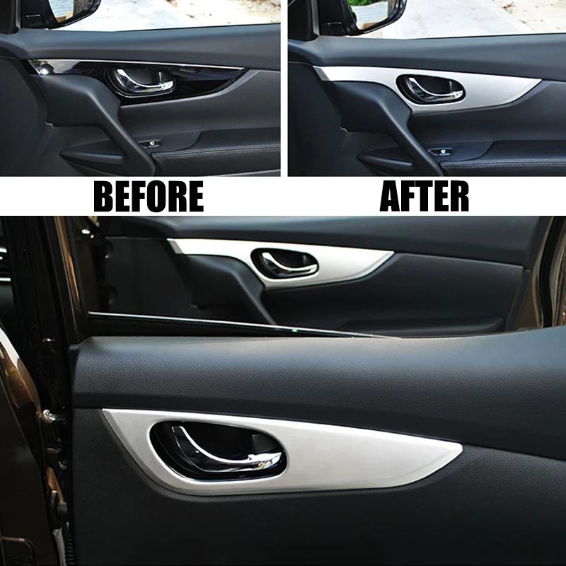 For-Nissan-Rogue-Sport-Qashqai-j11-2014-2015-2016-2017-Chrome-Inner-Inside-Door-Handle-Cover