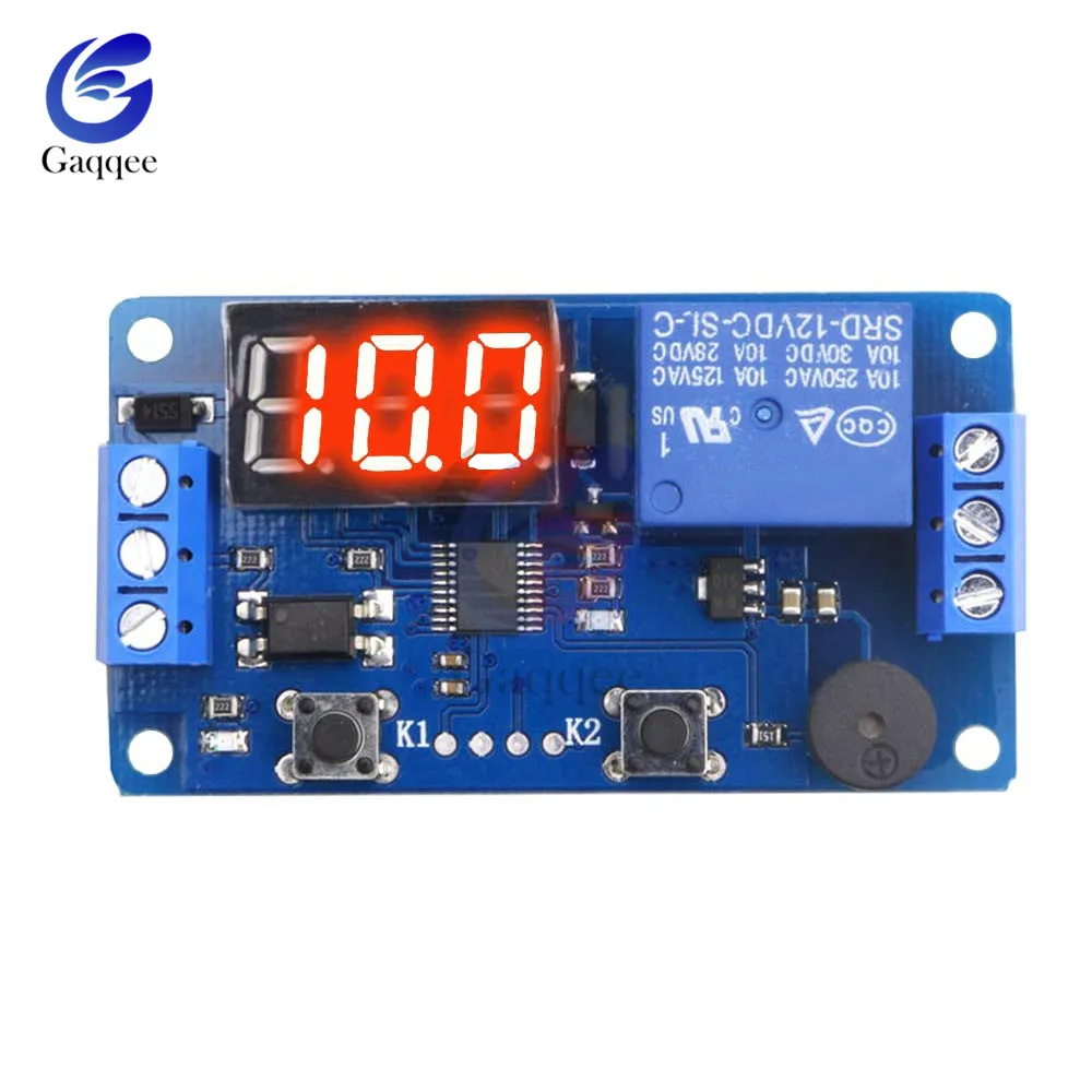 

DC 12V Timer Cycle Relay Digital LED Delay Timer Relay Board Control Switch Trigger Programmable Module for Car Auto with Buzzer