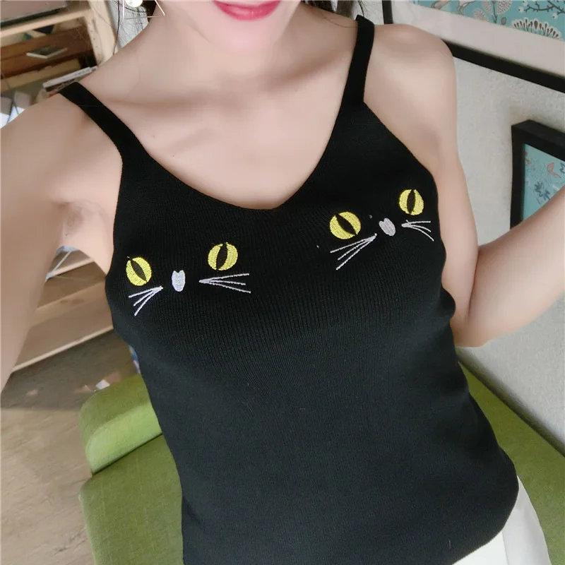 Free Shipping New Summer Women Fashion Elasticity Knitted Embroidery