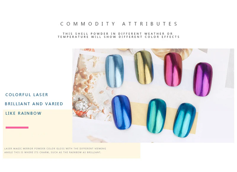 Pearl Shell Nail Art Decorations Sparkles For Nails Nail Powder Glitters DIY Shell Nail Art Chrome Pigment Manicure Decoration