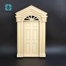 DIY Миниатюрный 1:12 Кукольный дом материал окрашенный burlywood или белая деревянная Роскошная наружная дверь