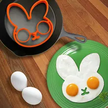 Силиконовый кролик мультфильм жареное яйцо рамка для завтрака форма кролика кухонный инструмент Яйцо блинов кольца для детей
