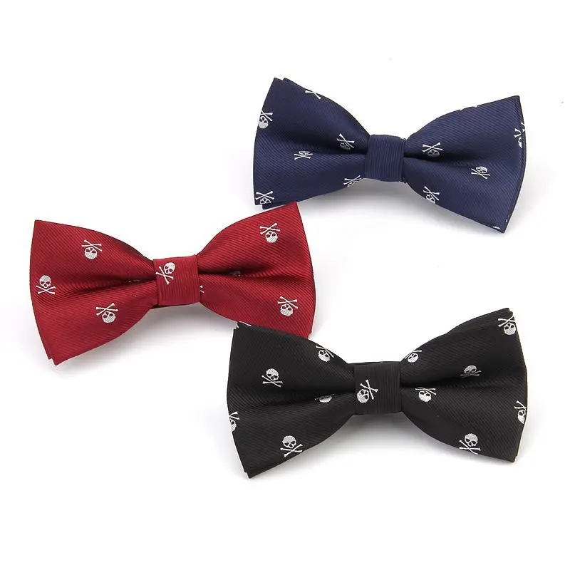 

Skull Bow Tie for Men Korean Banquet Fashion Gravata Borboleta Red Wedding Corbata Christmas Papillon necktie pajarita hombre