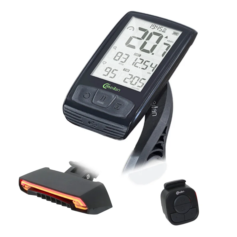 

Free Bike light Bike Computer Bicycle Speedometer Tachometer cadence Speed Sensor Bluetooth Waterproof Brake Taillight X5