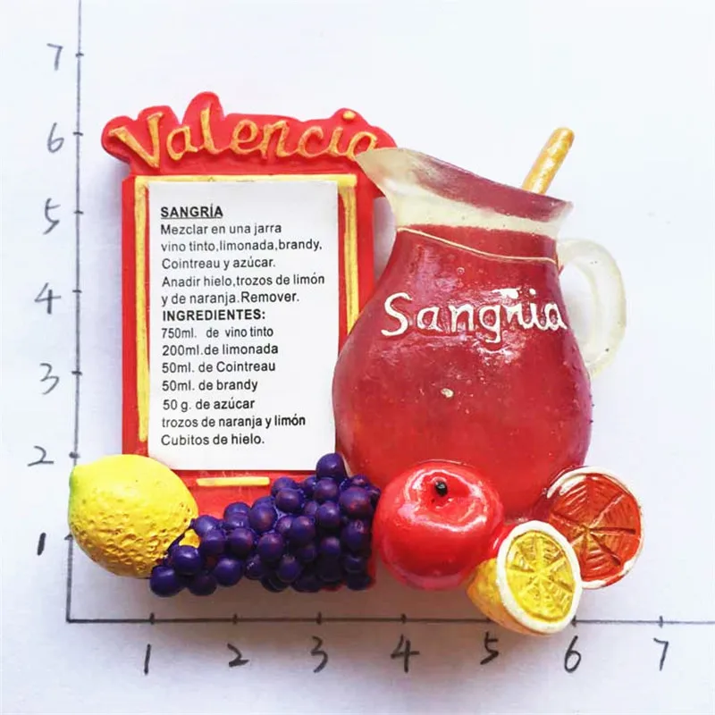 Новое поступление Испания Валенсия Sangria магниты на холодильник наклейки