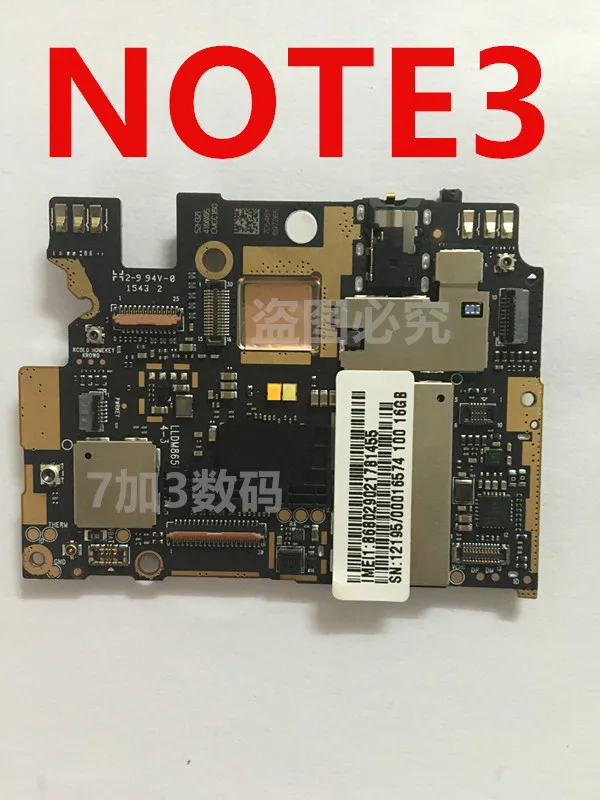 

Working Unlocked Mainboard Motherboard flex Circuits Cable FPC For Xiaomi Hongmi Redmi Note 3 Note3 Pro 16G