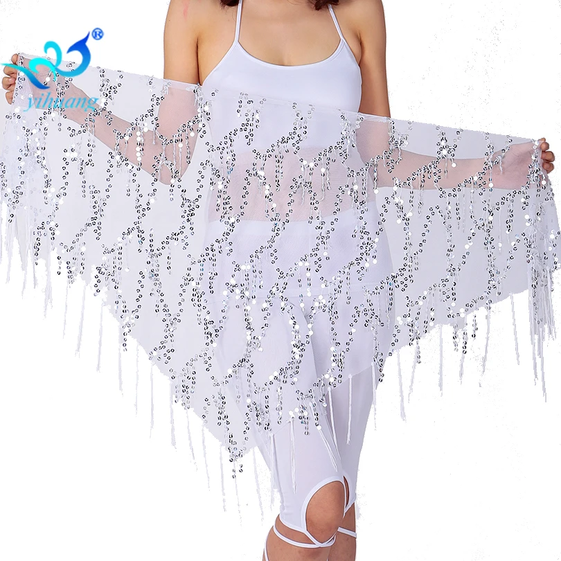 Костюм для танца живота представление хип шарф пояс для Танцев Живота танцевальная одежда костюмы с блестками бахрома