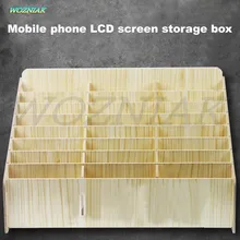 Free Shipping Anti-static DIY Mobile screen Storage rack desktop Screen storage box Repair accessories wooden pallets Tools boxs