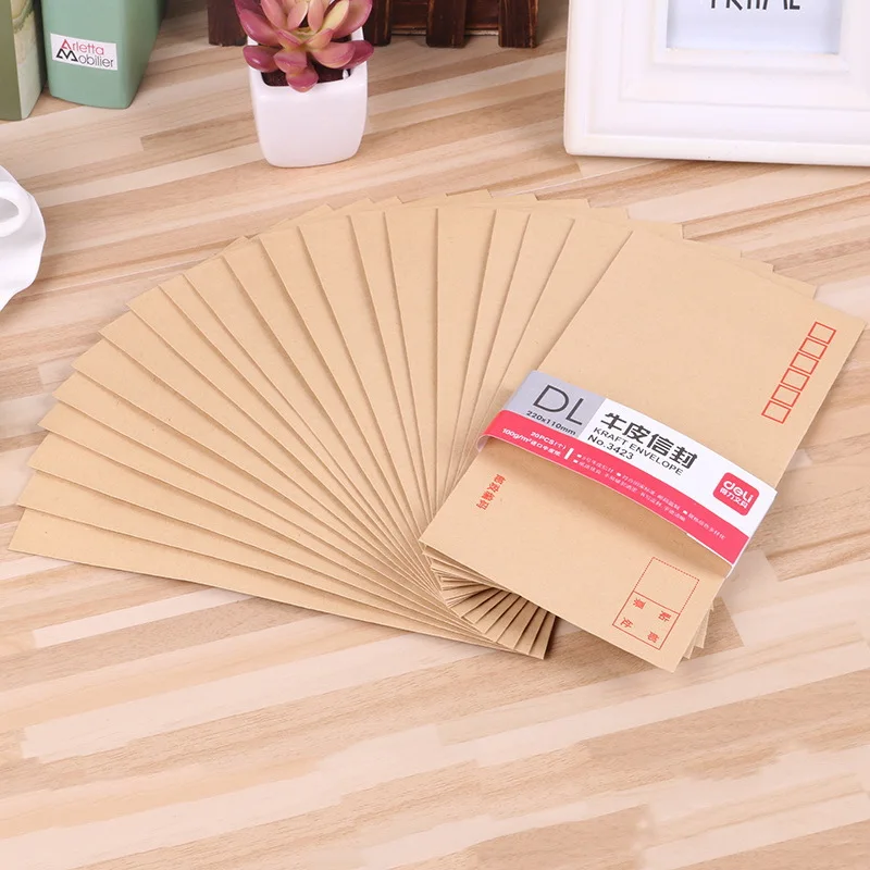 Buy 20pcs Deli 3423 Kraft Envelope 5th Post Office