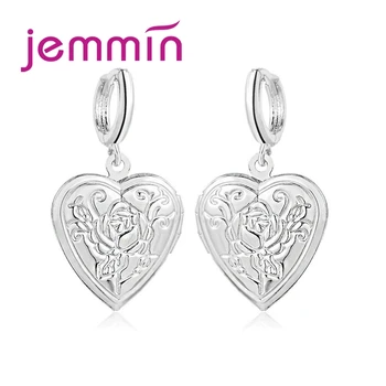 

Hot Sale New Fashion Flower Heart Design With Woman Girls Best Party Accessories Genuine 925 Sterling Silver Earring