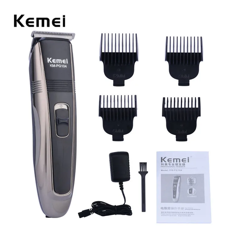 Kemei 2H Быстрая зарядка триммер для волос мощная мощность машинка для стрижки волос машина для резки волос для мужчин с 4 ограничивающие насадки лезвие из нержавеющей стали