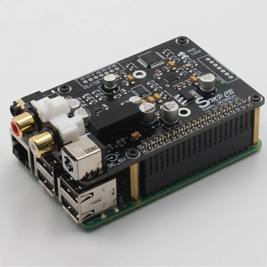 ES9038q2m OPA1612 Op DAC декодер цифровой вещательной платы ies 32 бит/384 K DSD128 для Raspberry pi 2B 3B 3B