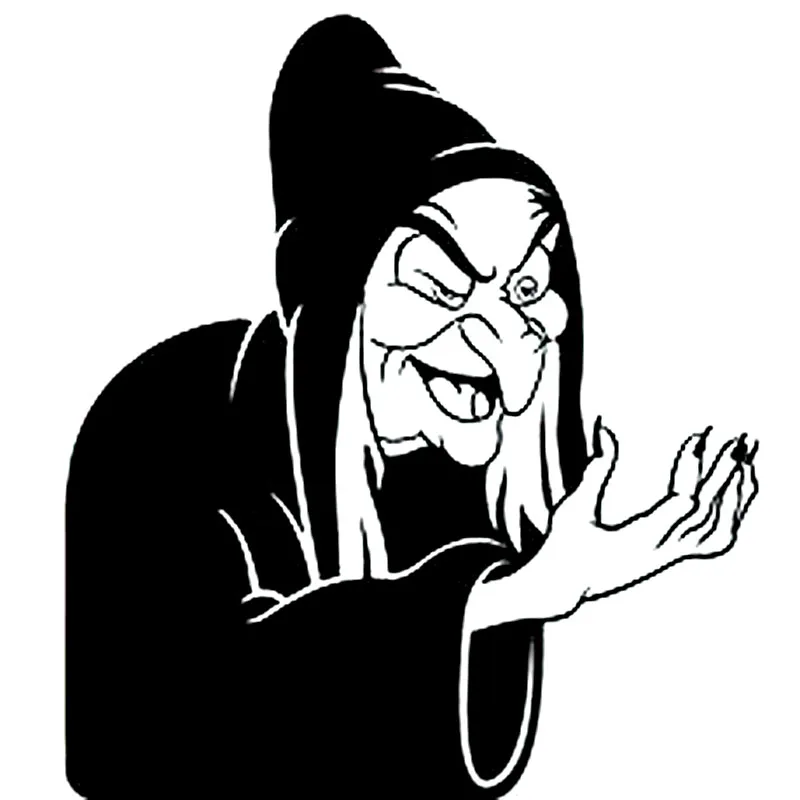11 7 см * 13 2 Witch Bardian Виниловая наклейка для автомобиля Стайлинг черные/серебряные