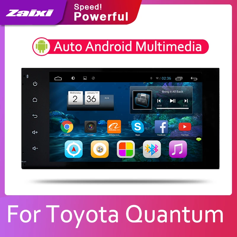

ZaiXi Car Android System 1080P IPS LCD Screen For Toyota Quantum 2004~2019 Car Radio Player GPS Navigation BT WiFi AUX