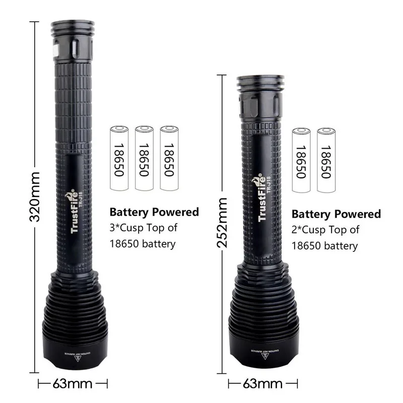 Brand New TR-J18 8000Lumens Powerful 7 LEDs 7*XM-L2 U3 LED Flashlight Linterna Antorcha For TrustFire