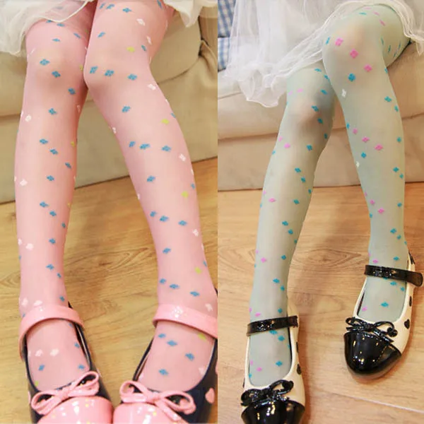 

Kids Girls Promation Vogue Velvet Candy-Colored Transparent Stockings Pantyhose Slim Stockings