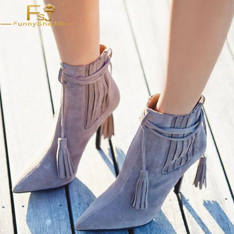 work boots with tassels