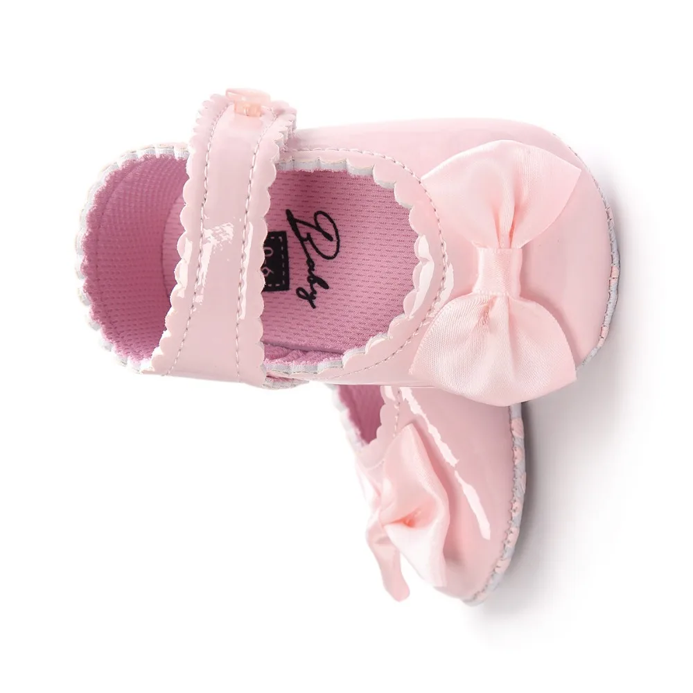 0 ~ 18 mes color de rosa de primavera y verano bebé niñas princesa infantil zapatillas de deporte zapatos de bebé antideslizante-en primera los caminantes zapatos CX18C