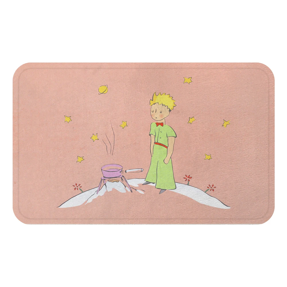 Маленький принц и лиса охлаждающий коврик для ванной ковры декоративные Нескользящие коврики комнаты автомобиля пол бар ковры домашний декор для дверей подарок - Цвет: Бургундия