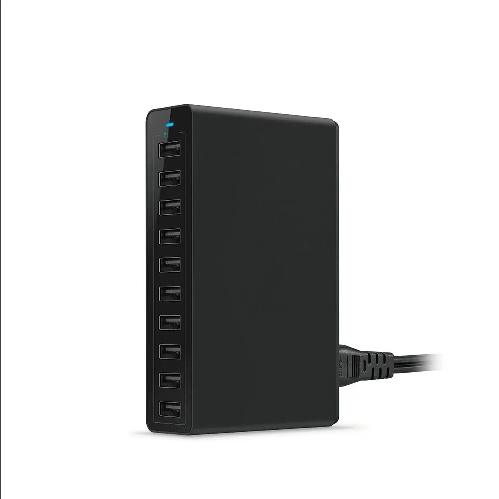 Dyalis EU/US/UK/AU 10 Порты и разъёмы USB Зарядное устройство 5 В 10A 50 Вт Wall быстрая зарядка