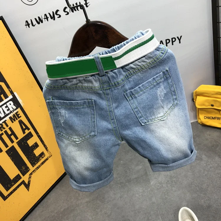 Детские штаны для малышей, летние брюки с дырками детские джинсовые шорты Свободные шорты для мальчиков от 2 до 6 лет